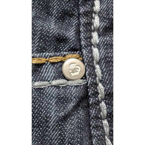 Vintage Y2K Southpole Slim Fit Jeans Sz 30 Distressed Wash Contrast Stitching - Picture 10 of 16